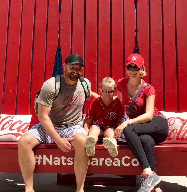 Eric Bross and family at Nationals game
