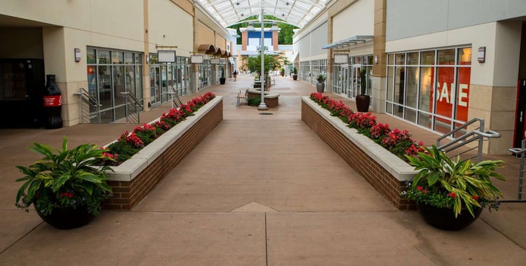 Landscaping at retail center