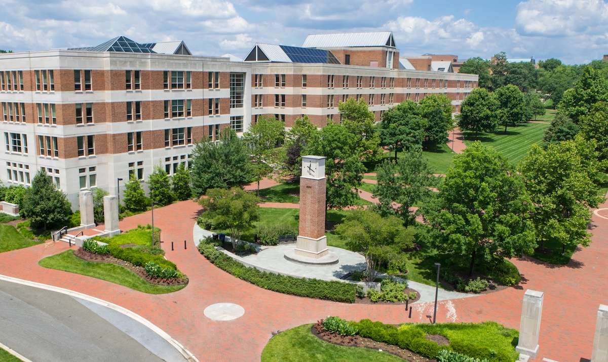 University of Maryland aerial photo of landscaping