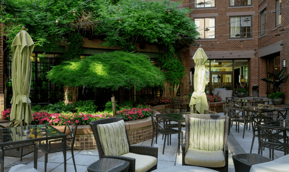 Washington DC hotel landscape maintained by Level Green Landscaping