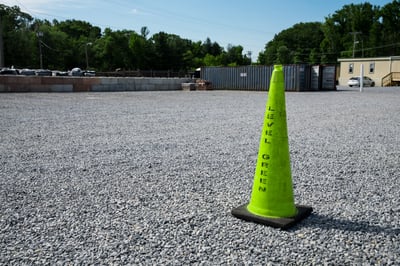 Level Green Landscaping safety cone
