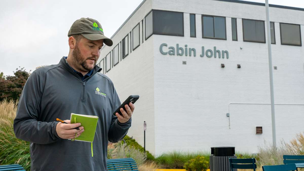account manager tours property at cabin john