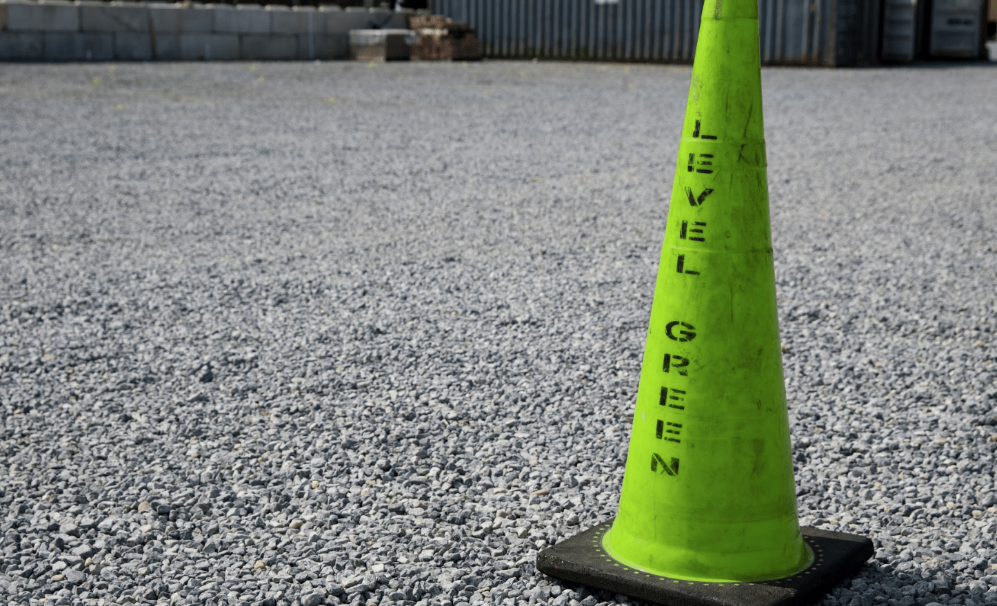 level green safety cone