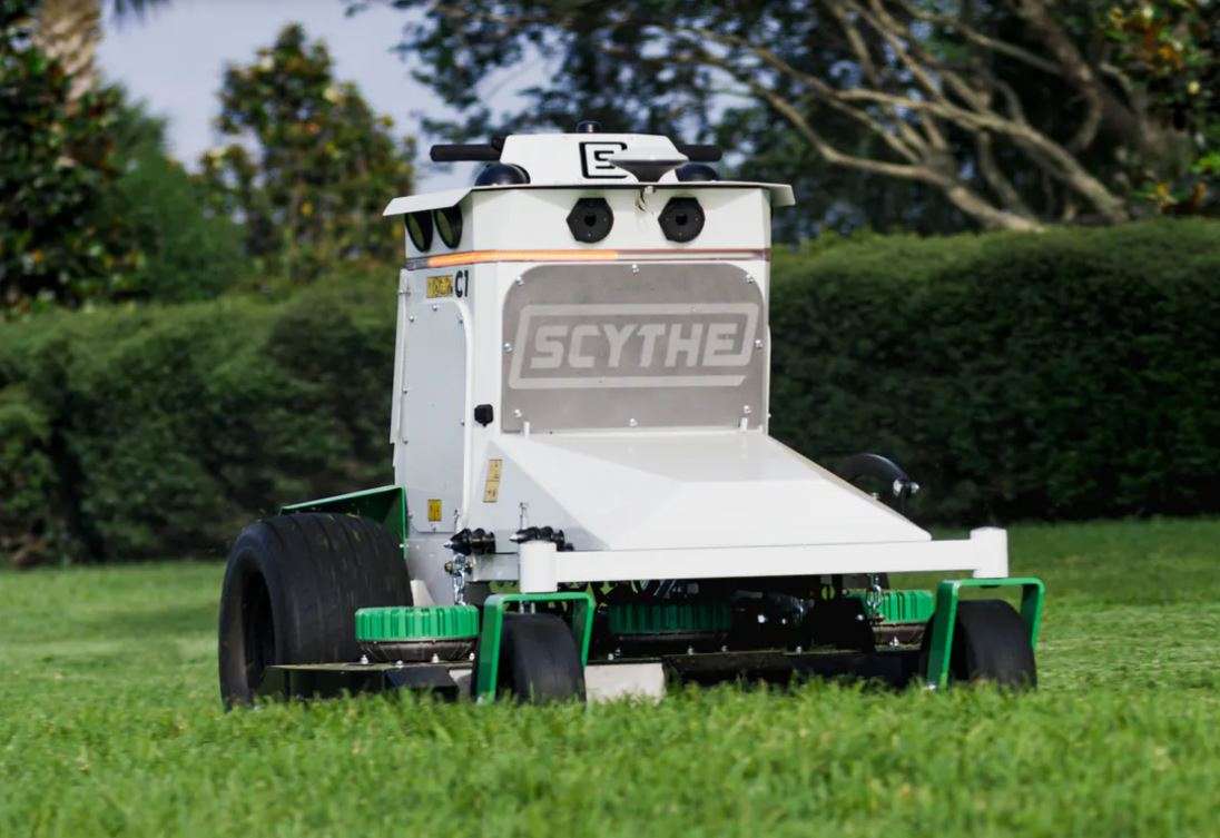 Skythe Robot Mower cuts grass at commercial property